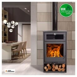 Poêle à Bois Avec Four - JUAN PANADERO NICE Titanium - 8KW