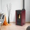 Poêle à Granulés BELLEZA CARINO 7 KW Bordeaux -Supra Soldes belleza carino bordeaux 1