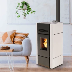 Poêle à Granulés BELLEZA TITAN 15 KW Blanc -Supra Soldes belleza titan blanc 2