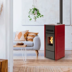 Poêle à Granulés BELLEZA TITAN 15 KW Bordeaux -Supra Soldes belleza titan bordeaux 4