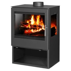 Poêle à Bois - BELLEZA MODENA VISION Triple Vitre - 10 KW -Supra Soldes belleza modena vision 900x900