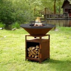 Brasero Plancha Haut CORTEN - Diamètre 1m