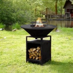 Brasero Plancha Haut NOIR - Diamètre 1m