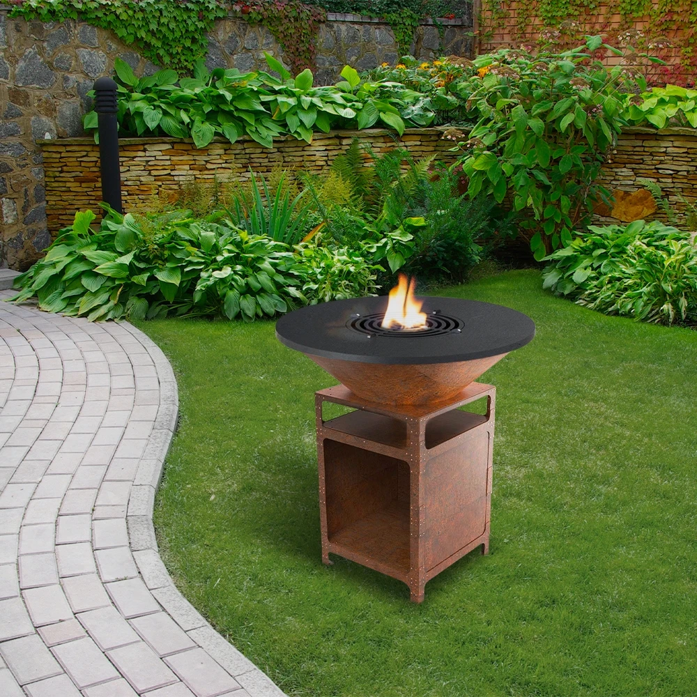 Brasero Plancha Haut CORTEN - Diamètre 85cm 3 Brasero Plancha Haut CORTEN - Diamètre 85cm