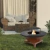 Brasero Plancha Bas CORTEN - Diamètre 1m