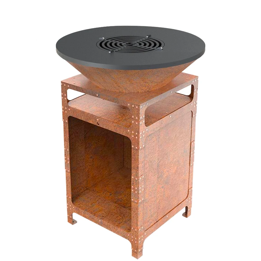 Brasero Plancha Haut CORTEN - Diamètre 60cm 4 Brasero Plancha Haut CORTEN - Diamètre 60cm – Image 2