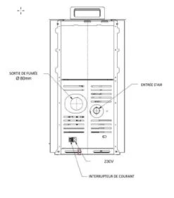 Poêle à Granulés Etanche - EMAFLAM CALI Blanc - 8,2Kw 13 Poêle à Granulés Etanche - EMAFLAM CALI Blanc - 8,2Kw -Supra Soldes dessin emaflam cali 1