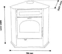 Poêle à Bois D'angle Avec Four - JUAN PANADERO R2 HORNO - 8 Kw -Supra Soldes dimensiones r2 horno plus