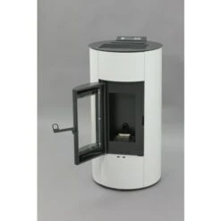 Pack Promo : Poêle à Granulés Etanche Avec Kit Ventouse - EMAFLAM NALA Blanc - 8.9 KW -Supra Soldes emaflam pack nala blanc kit ventouse 3