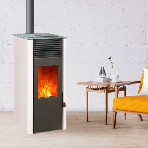 Pack Promo : Poêle à Granulés Etanche Avec WiFi - EMAFLAM REVA Blanc - 8.2 KW 5 Pack Promo : Poêle à Granulés Etanche Avec WiFi - EMAFLAM REVA Blanc - 8.2 KW – Image 3