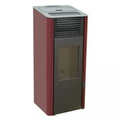 Pack Promo : Poêle à Granulés Etanche Avec WiFi - EMAFLAM REVA Bordeaux - 8.2 KW -Supra Soldes emaflam pack reva wifi bordeaux 5