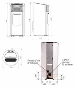 Poêle à Granulés Etanche Connecté EMAFLAM REVA 9 KW Noir -Supra Soldes emaflam reva noir 7