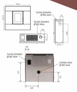 Poêle à Granulés Etanche EMAFLAM SYLA 9 KW Blanc 15 Poêle à Granulés Etanche EMAFLAM SYLA 9 KW Blanc -Supra Soldes emaflam syla blanc 6