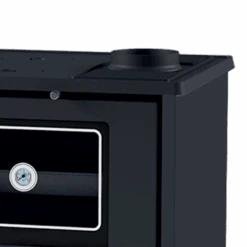 Cuisinière à Bois - BELLEZA Comera Luxe Gris - 7 KW -Supra Soldes focus tuyau