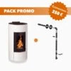 Pack Promo : Poêle à Granulés Etanche Avec Kit Ventouse - EMAFLAM NALA Blanc - 8.9 KW -Supra Soldes fp image kit ventouse alba blanc