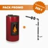 Pack Promo : Poêle à  Granulés Etanche Avec Kit Ventouse - EMAFLAM ALBA Bordeaux - 11.4 KW -Supra Soldes fp image kit ventouse alba rouge