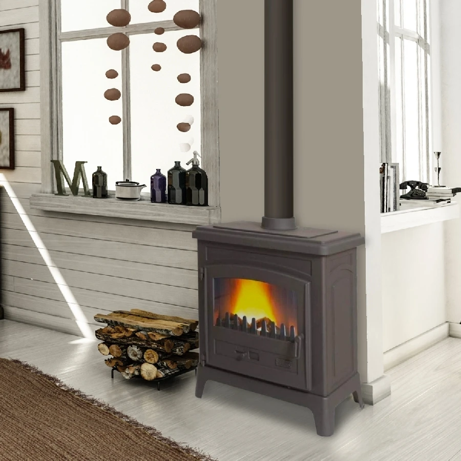 Poêle à Bois 10 KW Peint Anthracite FONTEVAL - GODIN - 389143 3 Poêle à Bois 10 KW Peint Anthracite FONTEVAL - GODIN - 389143