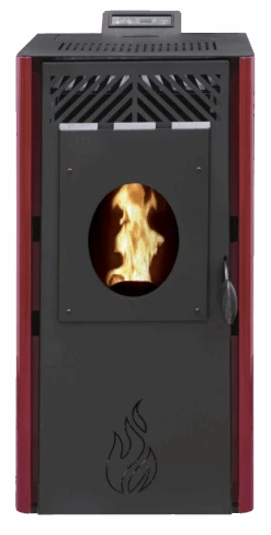 Poêle à Granulés BELLEZA Puerto Rouge 11KW 9 Poêle à Granulés BELLEZA Puerto Rouge 11KW -Supra Soldes milena bordeaux ovale vue face