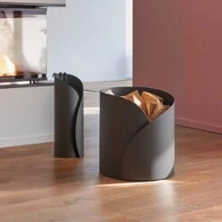 Range-bûches - PETALE - NOIR - DIXNEUF -Supra Soldes mis range buche pteal