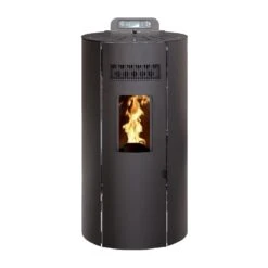 Poêle à Granulés Etanche - EMAFLAM CALI Noir - 8,2 KW -Supra Soldes mod8 ers nr face