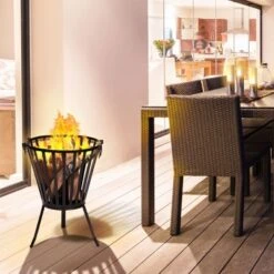 Lot De 2 Braseros MODERNA PHUKET Noir