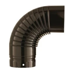 Coude Acier émaillé Plissé Marron 90° Diamètre-100mm POUJOULAT 56100341