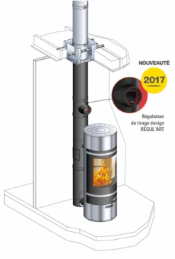 Té Régulateur POUJOULAT Régul'art émaillé Noir Diamètre 130 Mm 9 Té Régulateur POUJOULAT Régul'art émaillé Noir Diamètre 130 Mm -Supra Soldes poujoulat 56130981 4