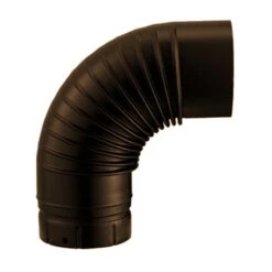 Coude En Acier émaillé Plissé Marron 90° Et De Diamètre 150 Mm - POUJOULAT - 56150341