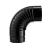 Coude émaillé Plissé De 90° De Couleur Noir Brillant Et De 150 Mm De Diamètre - POUJOULAT - 56150441 -Supra Soldes poujoulat 56150441 1