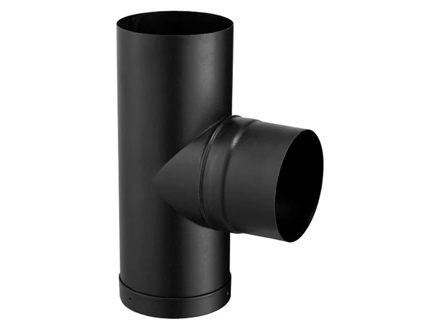 Té Tampon émaillé Noir Mat Ø 150 Mm - Poujoulat - 56150955 3 Té Tampon émaillé Noir Mat Ø 150 Mm - Poujoulat - 56150955