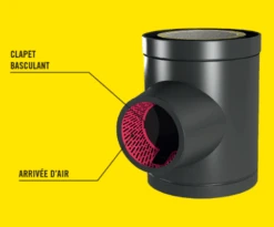 Té Régulateur POUJOULAT Régul'art émaillé Noir Diamètre 150 Mm 8 Té Régulateur POUJOULAT Régul'art émaillé Noir Diamètre 150 Mm -Supra Soldes poujoulat 56150981 3