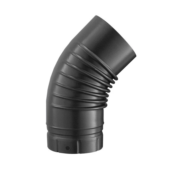 Coude émaillé Plissé De 45° De Couleur Gris Mat Et De 180 Mm De Diamètre - POUJOULAT - 58180721 3 Coude émaillé Plissé De 45° De Couleur Gris Mat Et De 180 Mm De Diamètre - POUJOULAT - 58180721