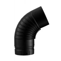 Coude émaillé Noir Mat De 65° D'angle Et De 180 Mm De Diamètre - POUJOULAT - 58180932