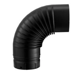 Coude émaillé Noir Mat 90° Ø180 Mm – Poujoulat – 58180941