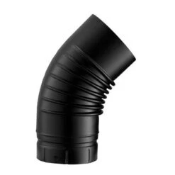 Coude émaillé Noir Mat 45° De Diamètre 200mm POUJOULAT 58200921