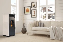 Poêle à Granulés Acier SUPRA Calliopé 8kW Blanc