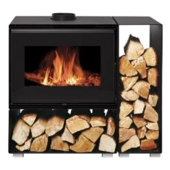Poêle à Bois - BELLEZA VENISE - 10,2kW 7 Poêle à Bois - BELLEZA VENISE - 10,2kW -Supra Soldes venise avec buche vue face